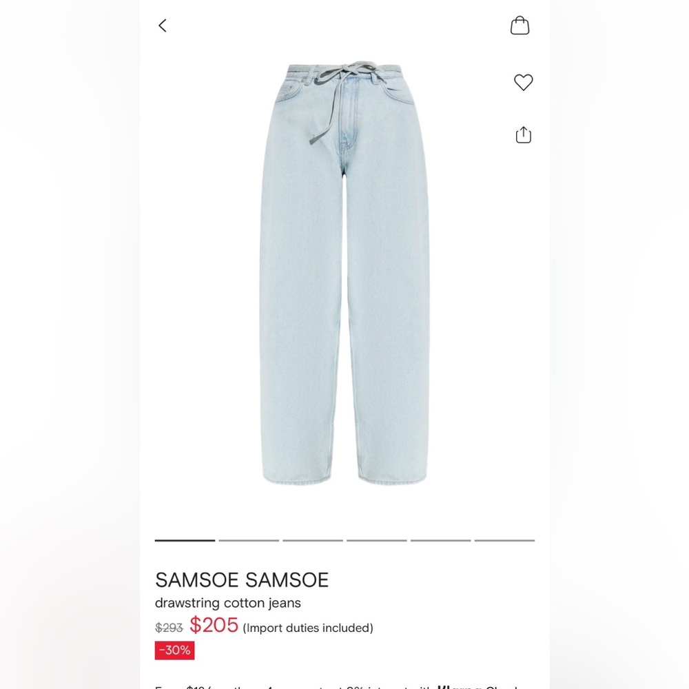 SAMSOE Light Blue Straight Leg Jeans